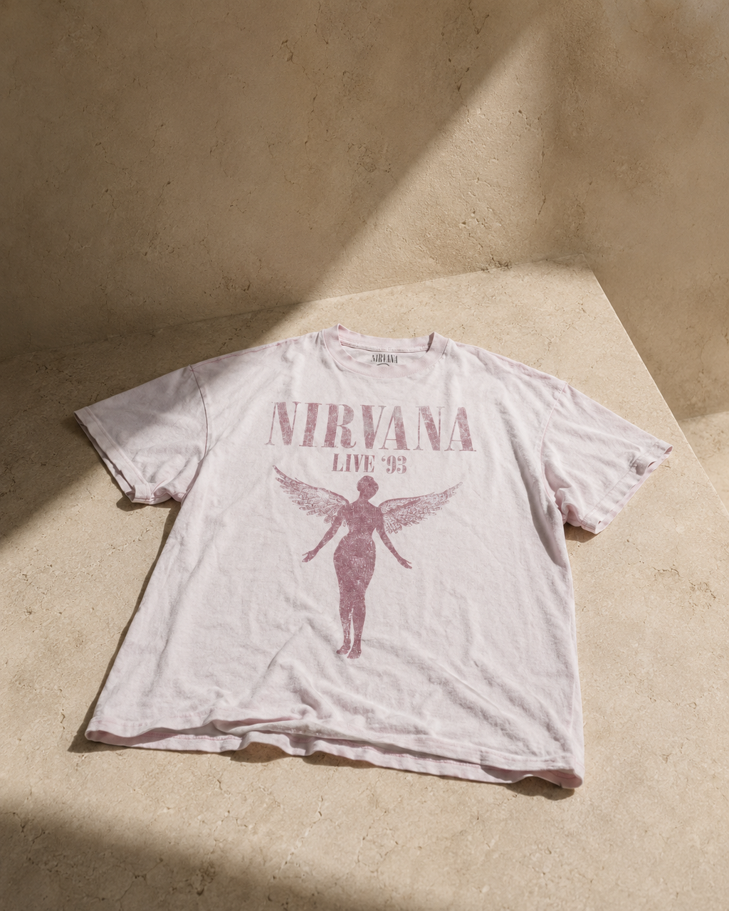 Nirvana Live '93 graphic band T-shirt display view