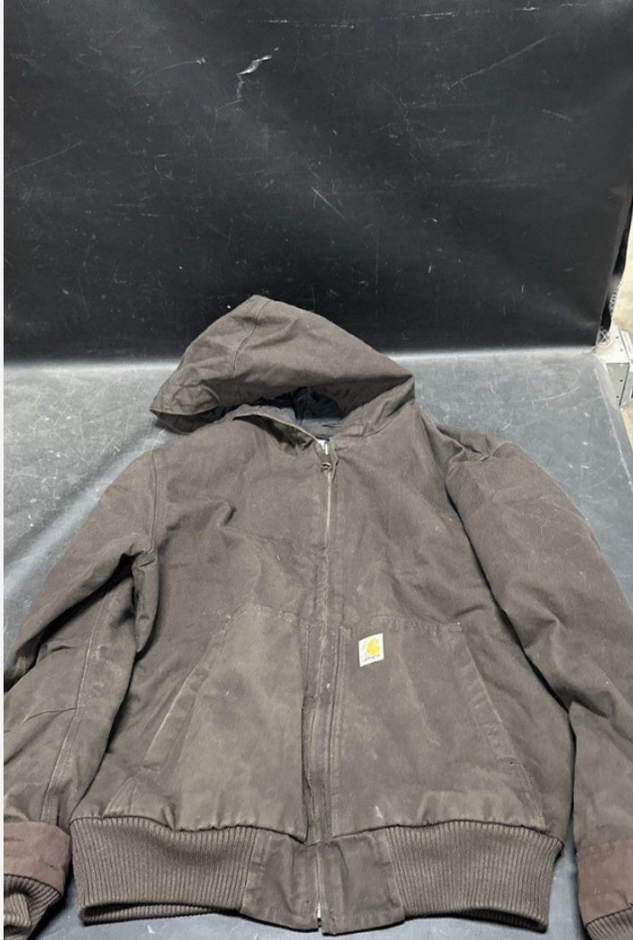 Carhartt J130-M brown duck canvas active jacket front source photo