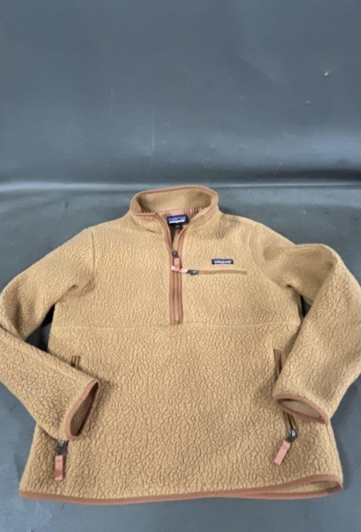 Patagonia Retro Pile Marsupial tan pink fleece pullover front source photo