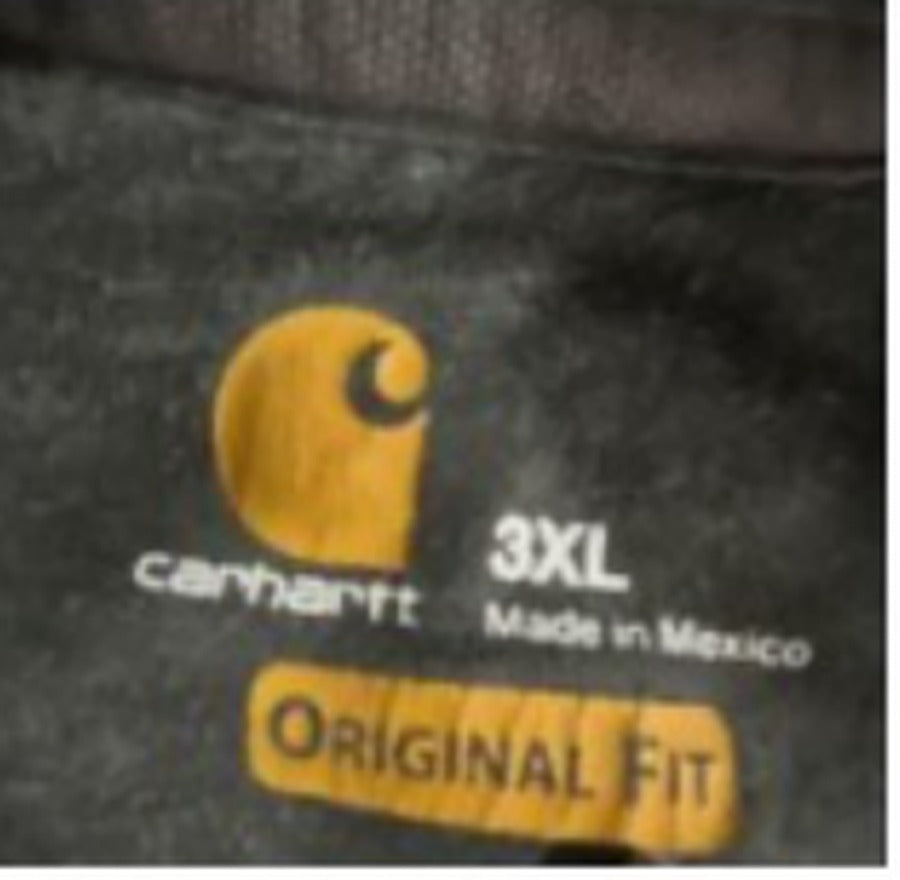 Carhartt gray pullover hoodie size label 3XL Original Fit Made in Mexico