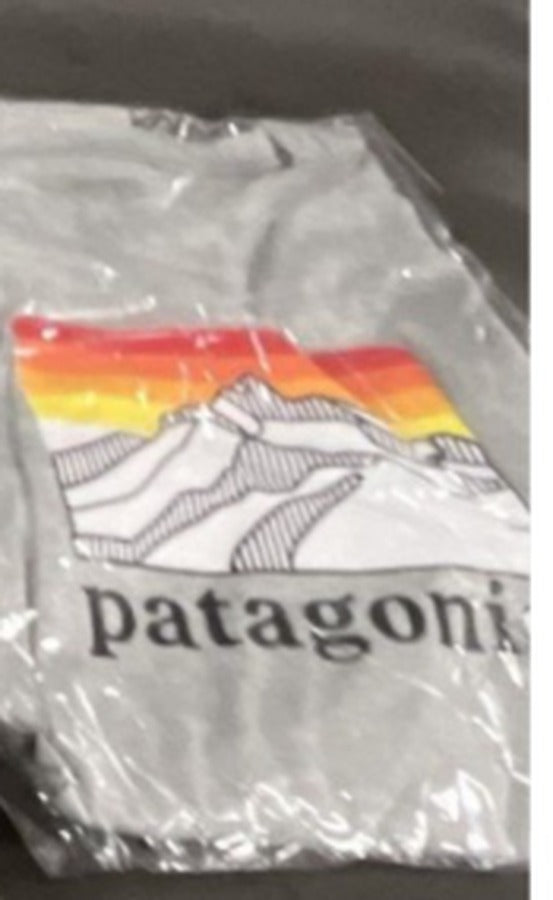 Patagonia gray graphic logo T-shirt men's XL new in bag source photo #2