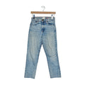 Alice + Olivia Blue Crop Straight Jeans Women 25 XS Light Wash Casual