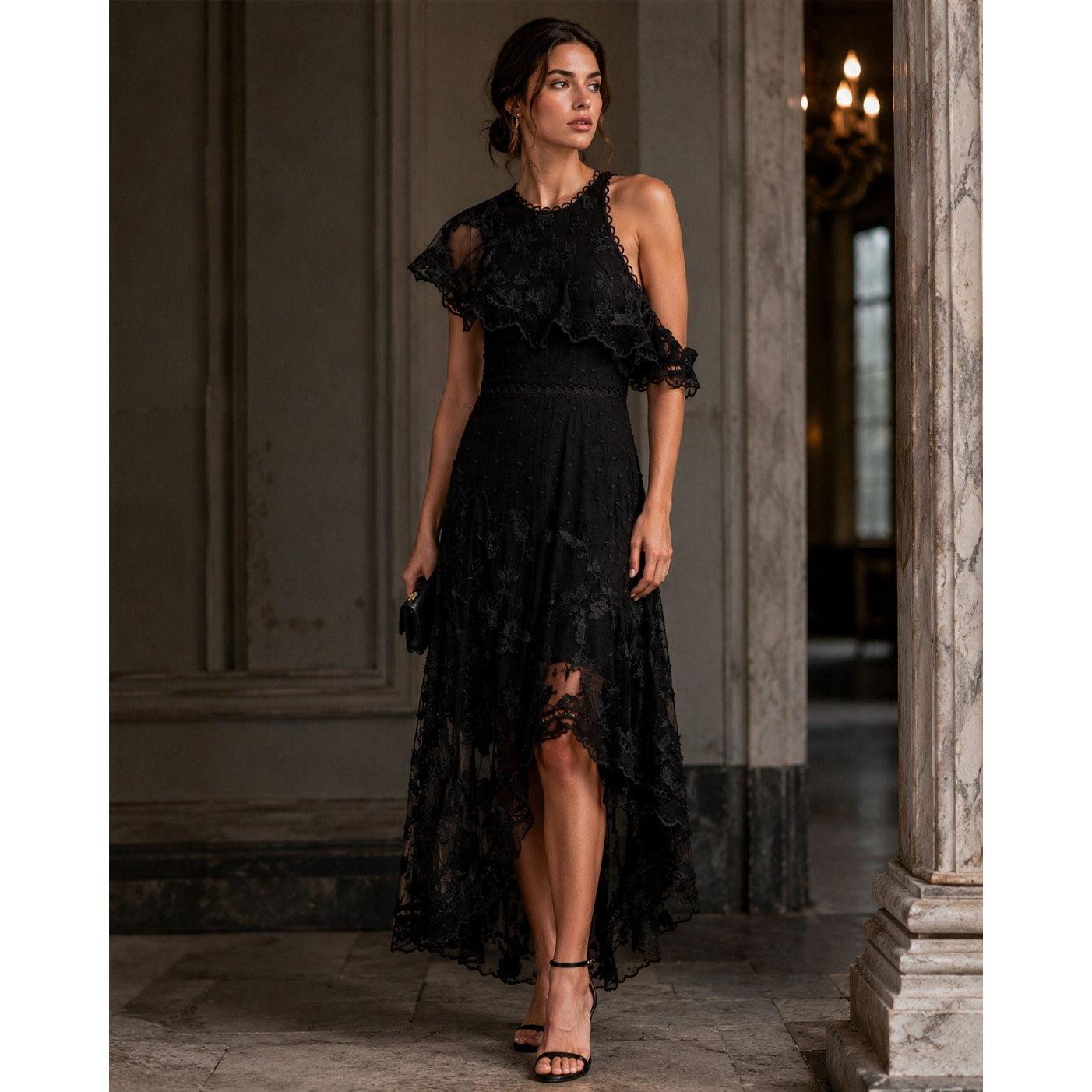 Zimmermann Silk Long Dress Black Size L / 3 Lace Evening Gown