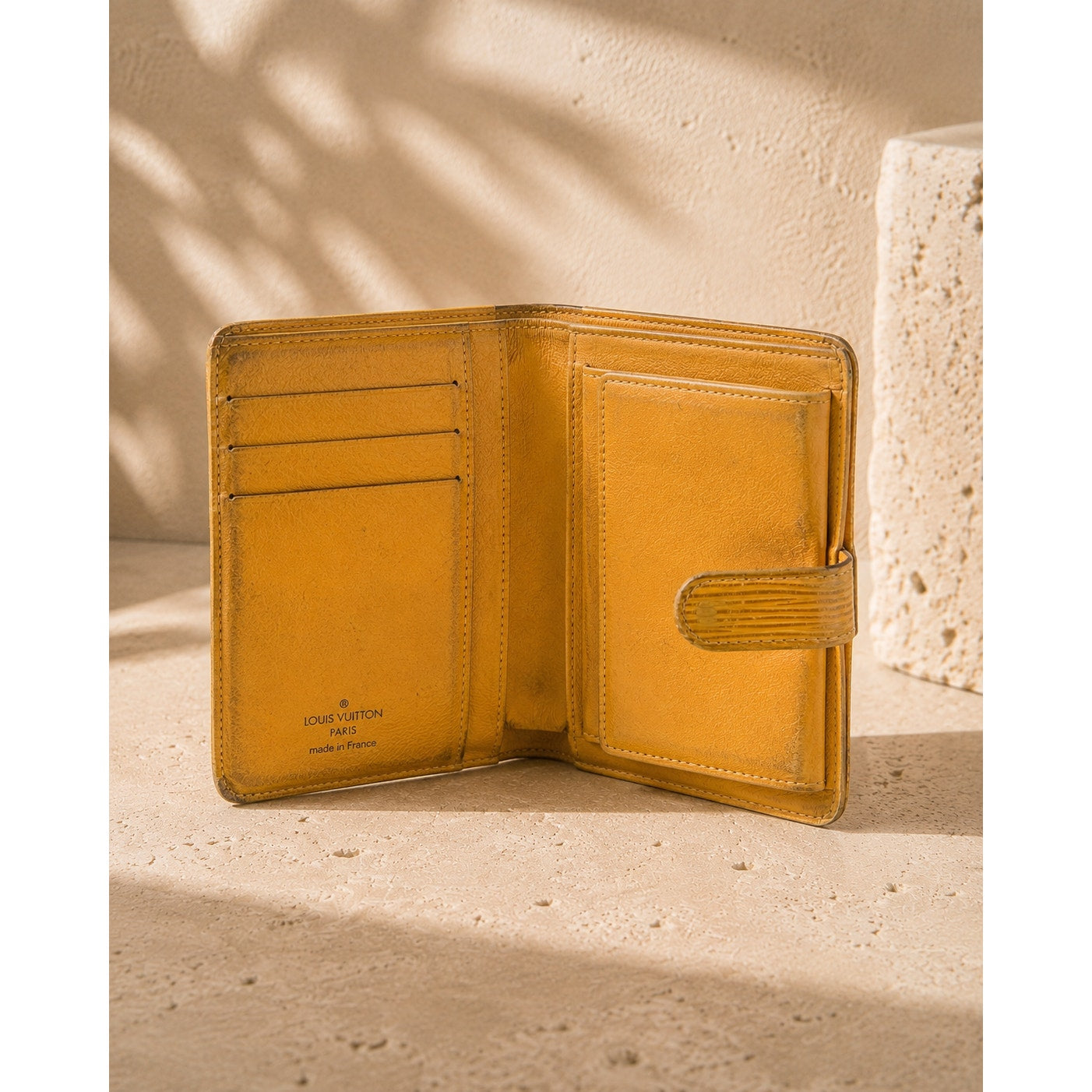 Louis Vuitton Porte-Billets Wallet Orange Epi Leather Compact