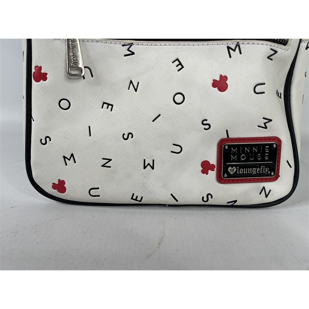 Disney Minnie Mouse Polka Dot Bow Mini Backpack White Red Black Character Bag