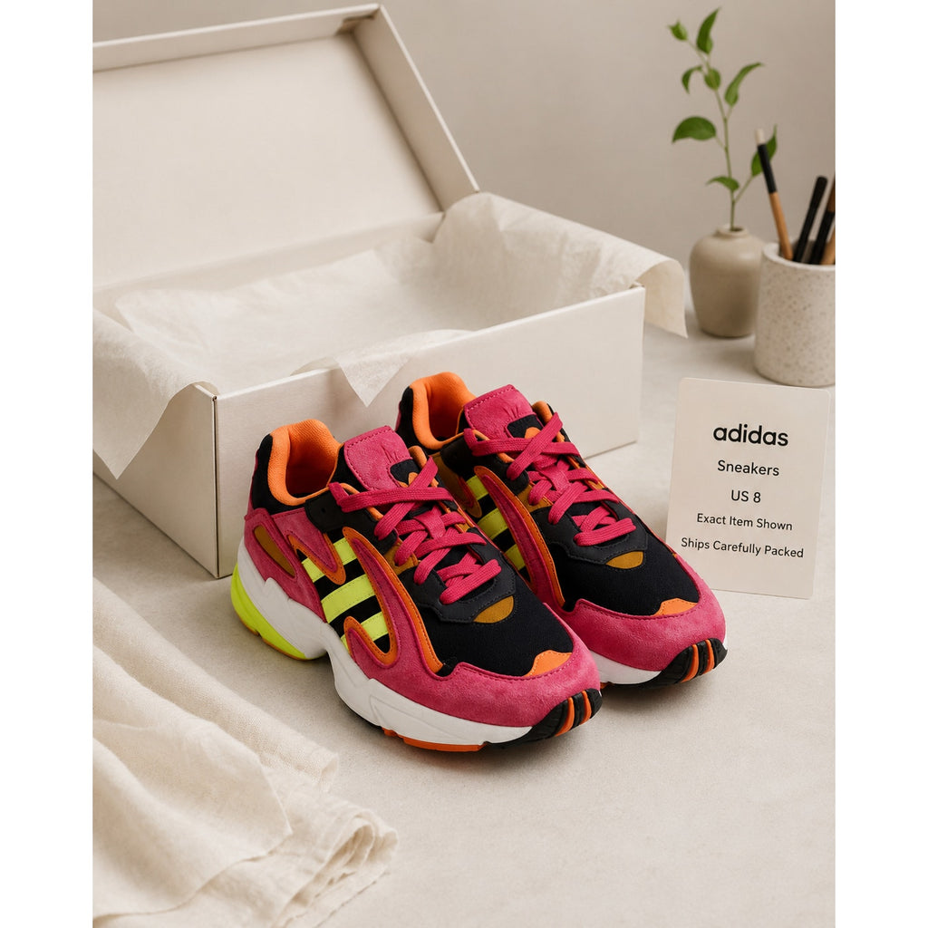 adidas Yung-96 Chasm EE7229 Sneakers Men 8 Pink Neon Yellow Black
