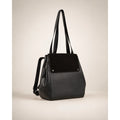 Treasure & Bond Amari Convertible Leather Backpack Black Pebbled