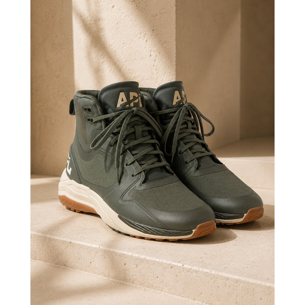 APL TechLoom Defender Green High Top Sneakers Men 13