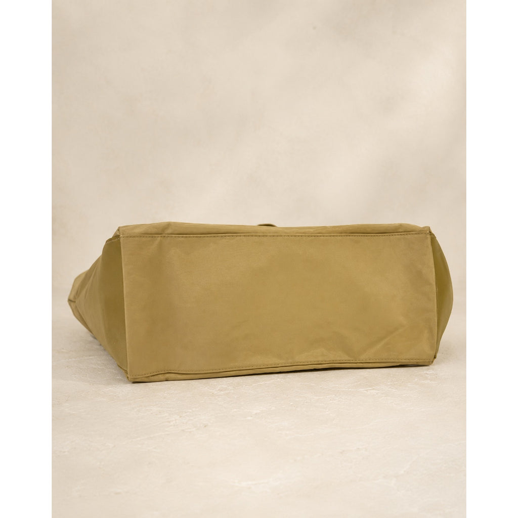 Vintage TUMI Beige Ballistic Nylon 25 in Travel Tote Leather Trim Pouch