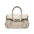 Coach Kristin Leather Satchel Ivory Cream Turnlock Shoulder Bag F13042