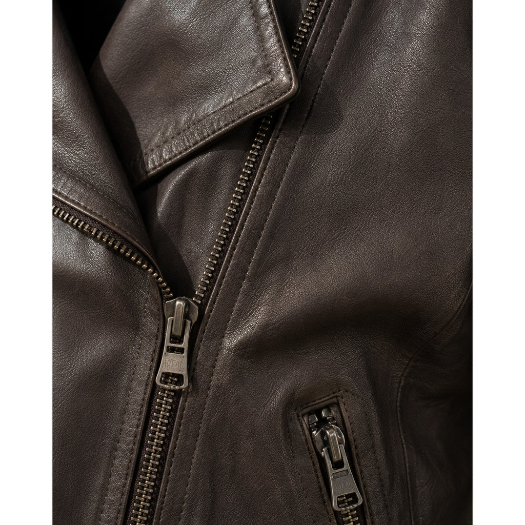 J Brand DK Kona Lamb Leather Moto Jacket Deep Brown Women’s S NWT