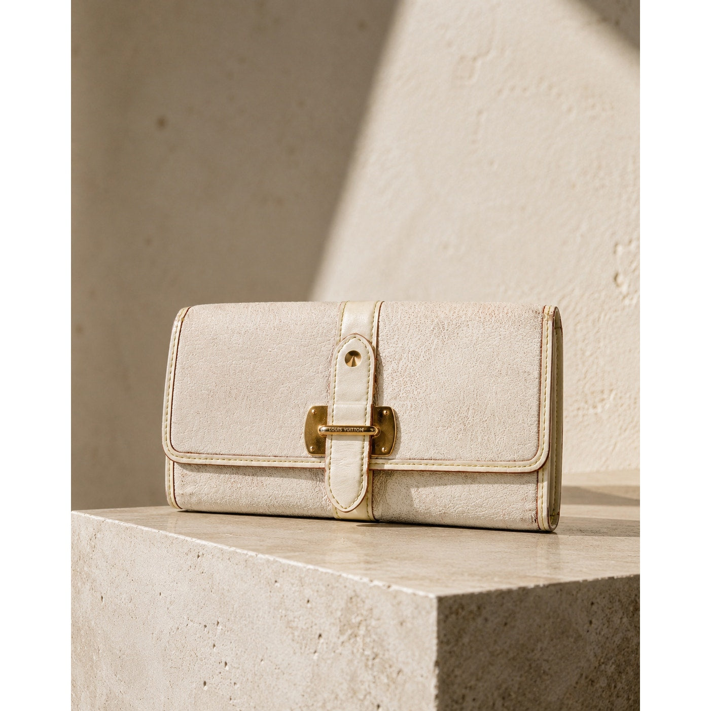 Louis Vuitton Suhali Continental Wallet Leather Ivory Long Wallet
