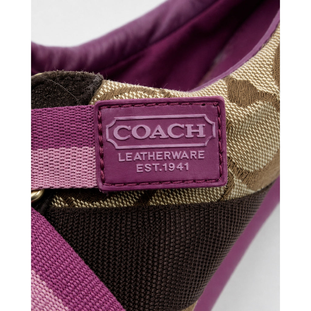 Coach Juli Mary Jane Sneakers Women 6M Brown Signature Canvas Pink Y2K