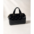 Michael Kors Mason Small Patent Leather Duffle Satchel Black