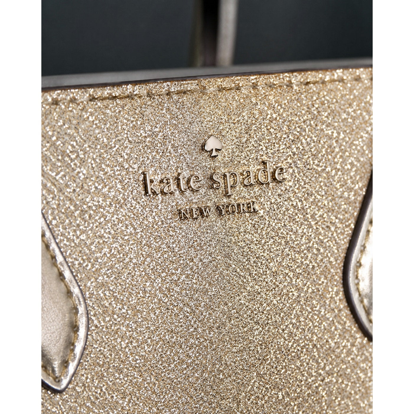 Kate Spade Glitter Glimmer Small Gold Satchel Crossbody Bag