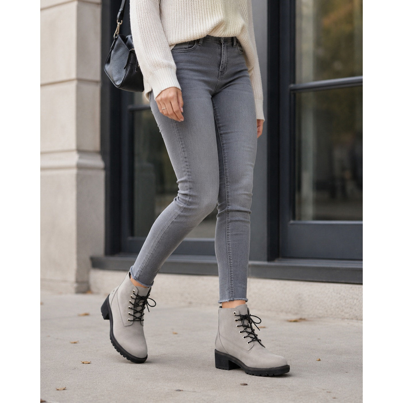Timberland Kinsley 6-Inch Waterproof Boots Women's 6.5 Gray Nubuck