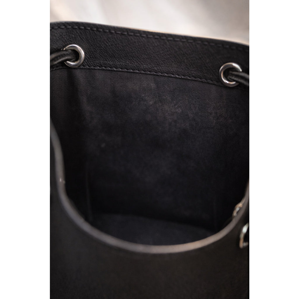 Michael Kors Suri Medium Saffiano Leather Bucket Bag Black Crossbody