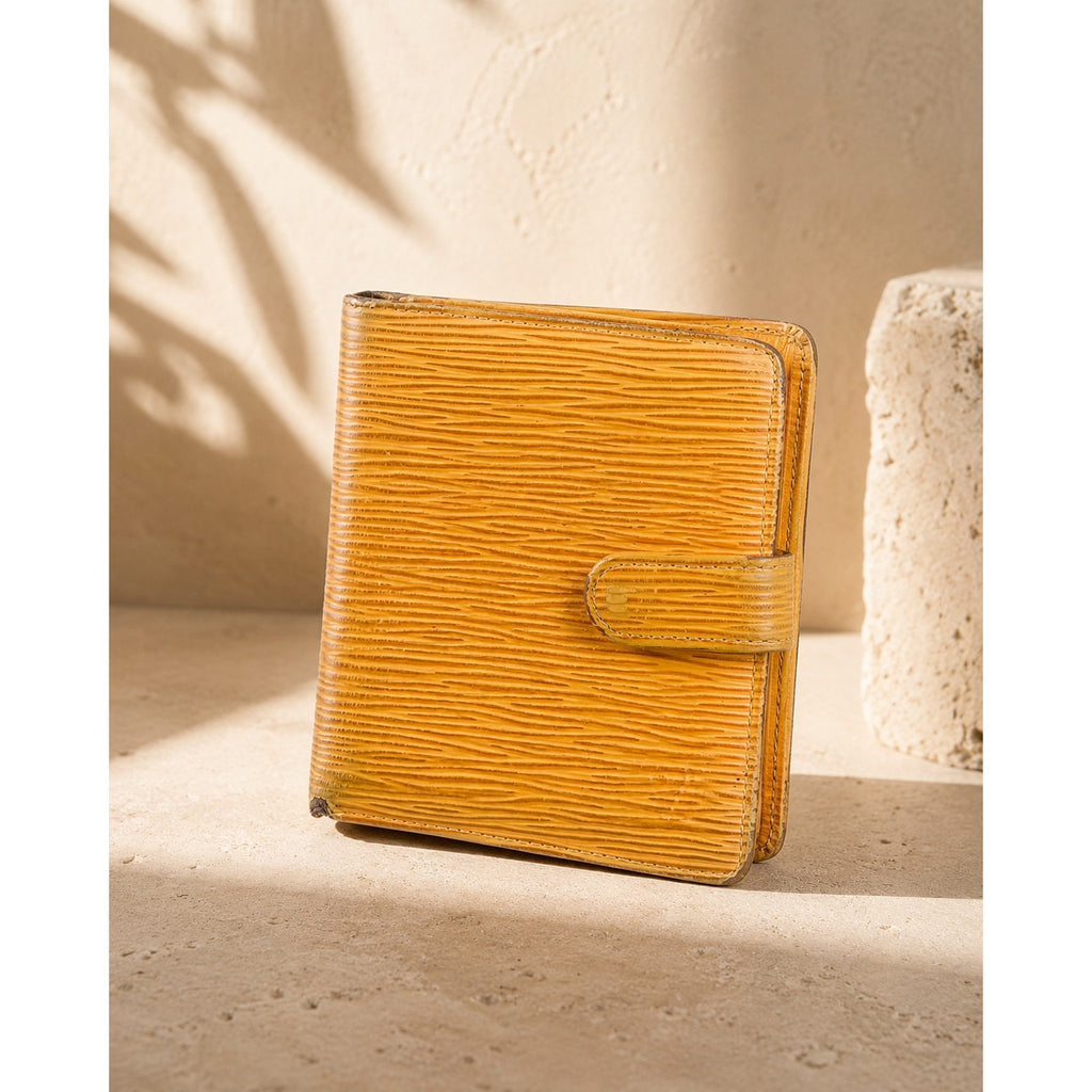 Louis Vuitton Porte-Billets Wallet Orange Epi Leather Compact