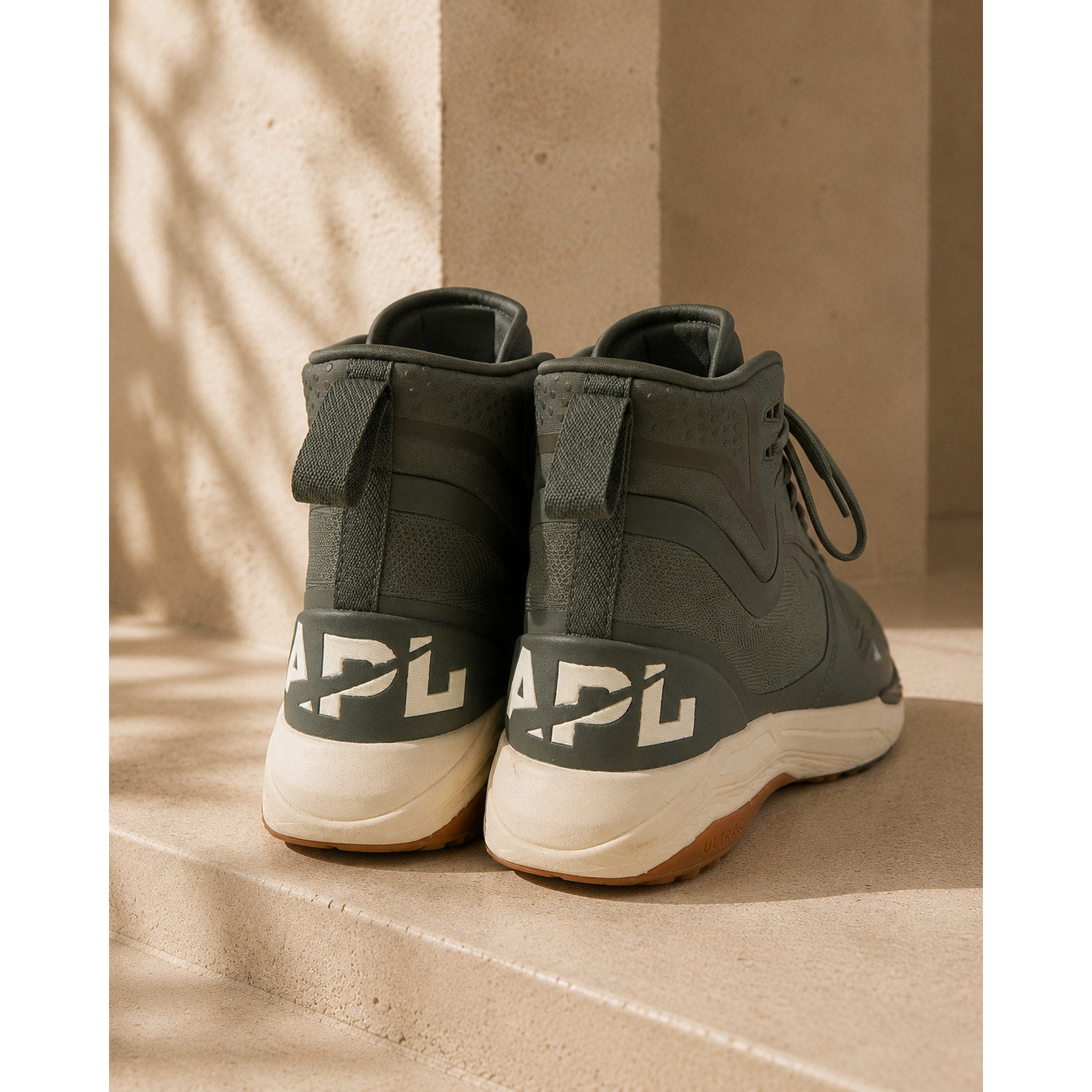 APL TechLoom Defender Green High Top Sneakers Men 13