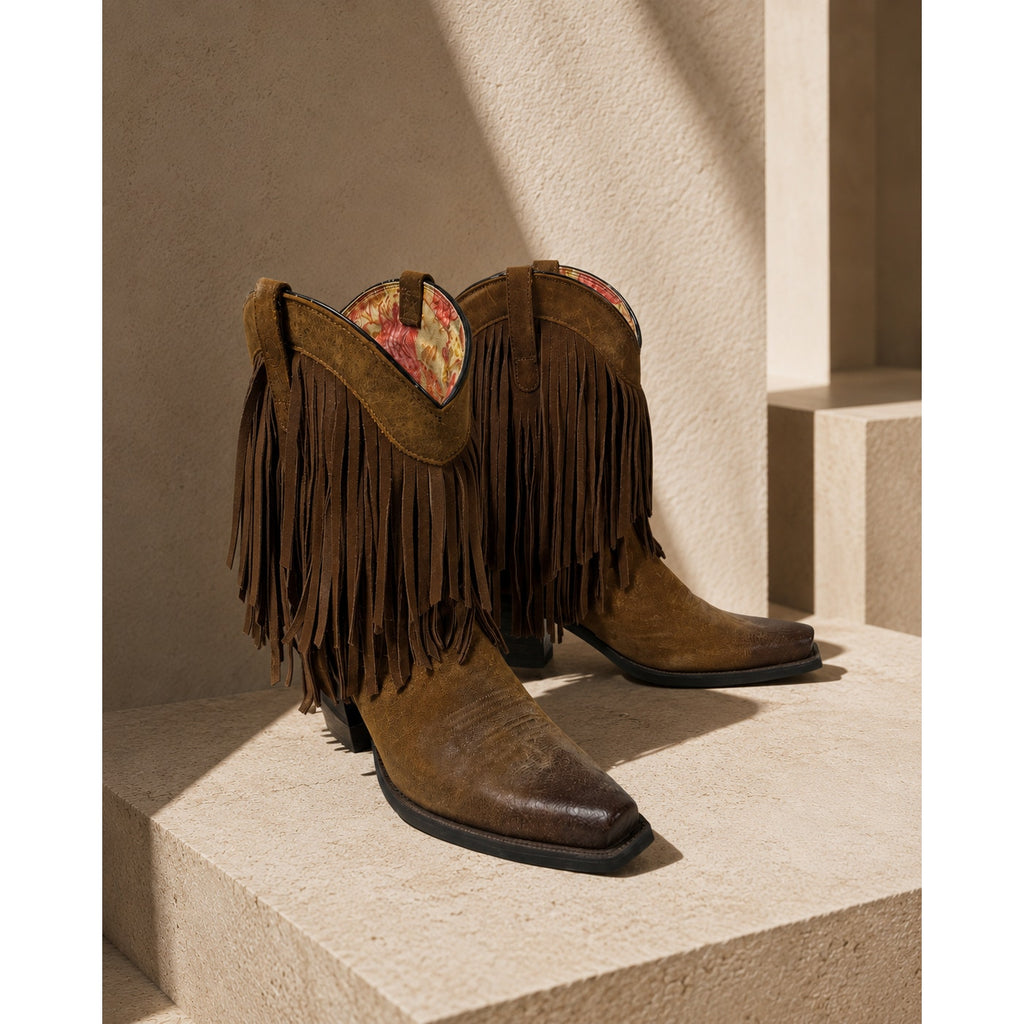 Ariat Gold Rush Fringe Western Boots Brown Women’s 8.5B Tags
