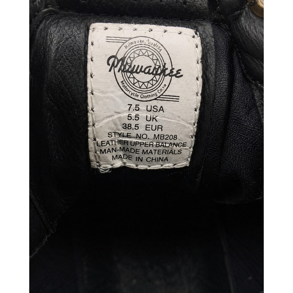 Milwaukee Accelerator MB208 Women's 7.5 Black Leather Motorcycle Boots
