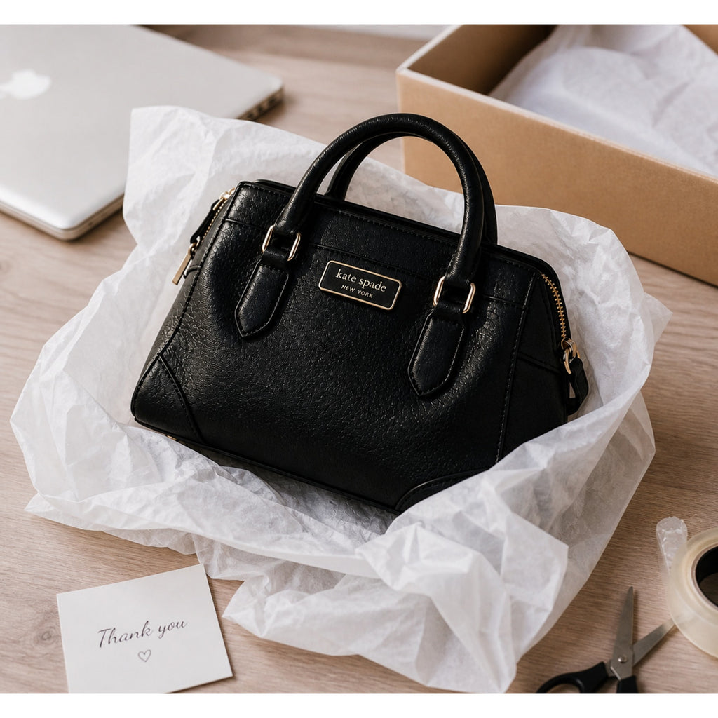 Kate Spade Darcy Small Satchel Black Leather Crossbody Bag WKR00438