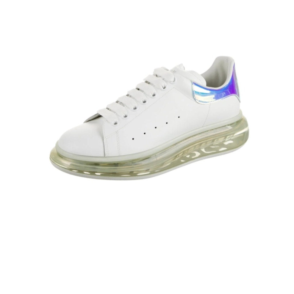 Alexander McQueen Oversized Sole Sneakers White Iridescent Heel Men’s Size 12