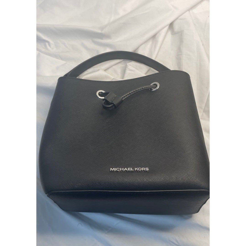 Michael Kors Suri Medium Saffiano Leather Bucket Bag Black Crossbody