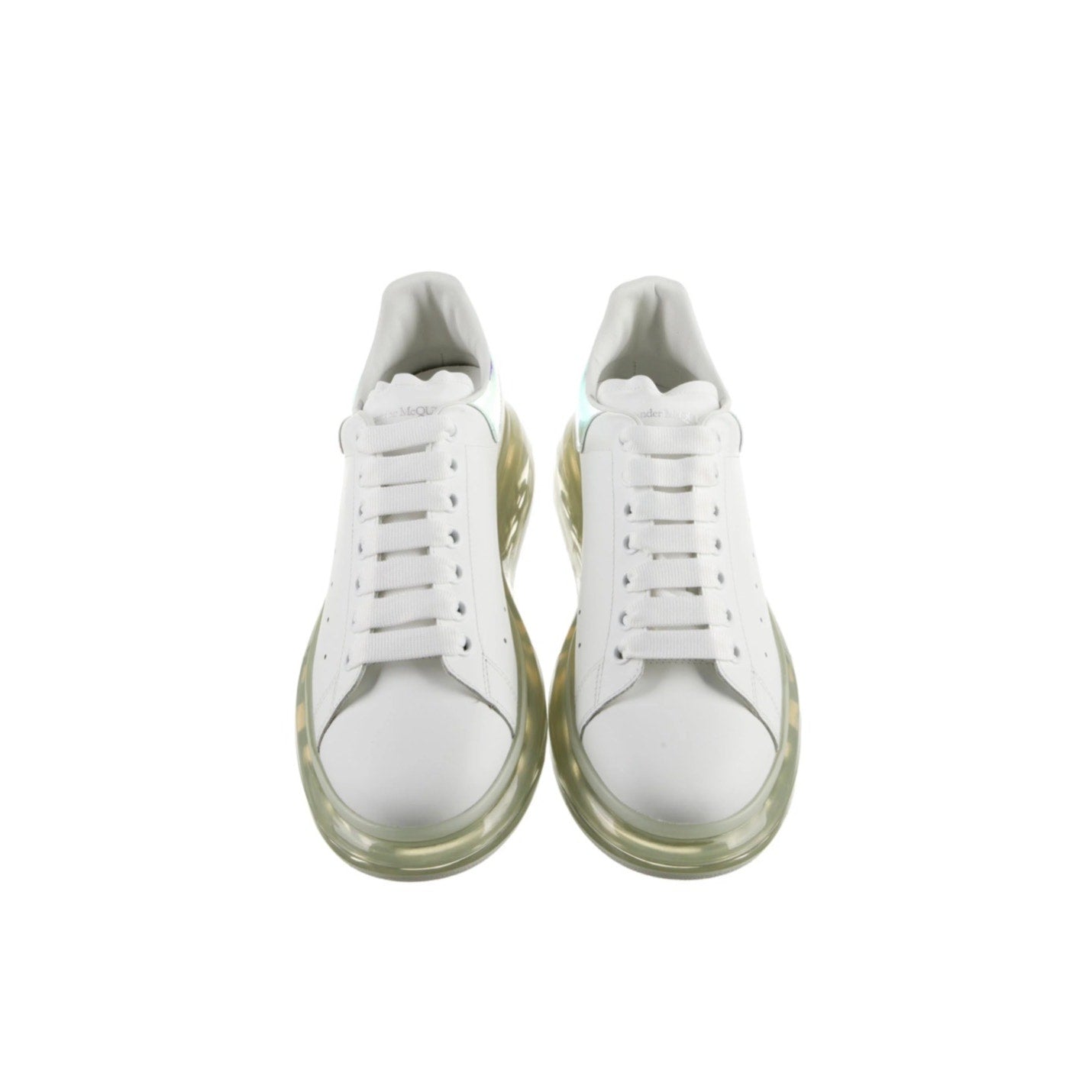 Alexander McQueen Oversized Sole Sneakers White Iridescent Heel Men’s Size 12