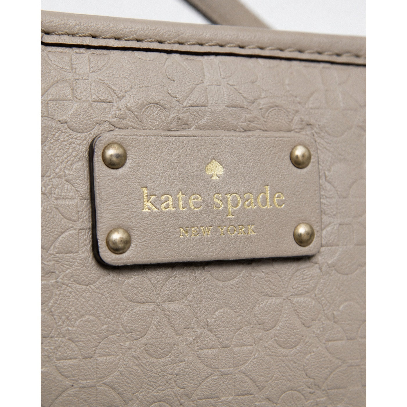 Kate Spade Penn Place Margareta Large Tan Embossed Leather Tote
