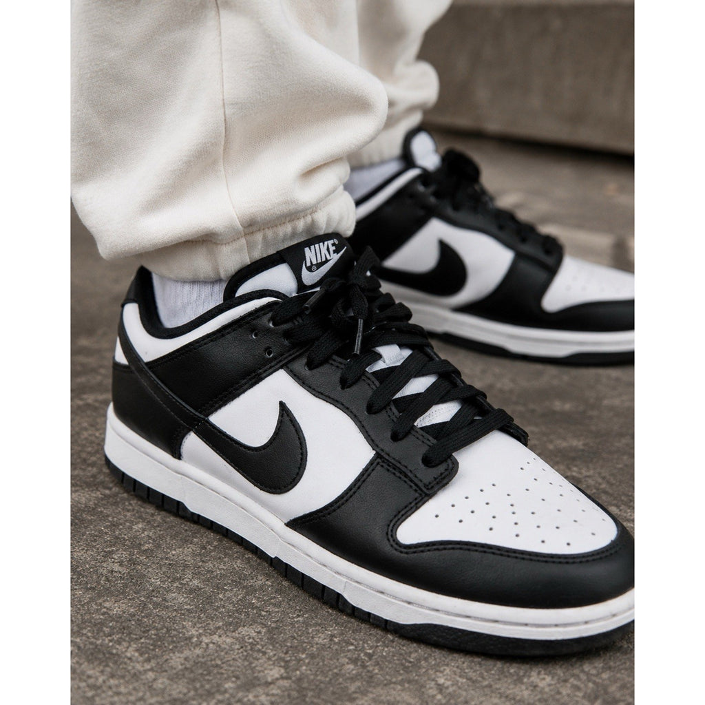 Nike Dunk Low Retro Panda Men’s Size 9 Black White Leather Sneakers