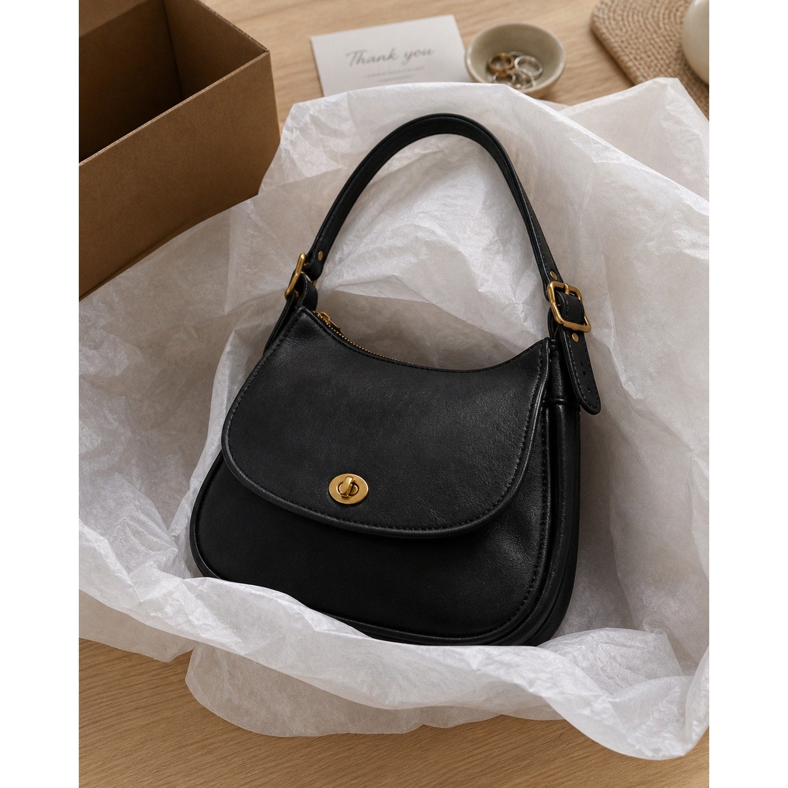 Vintage Coach Ergo 9988 Black Leather Shoulder Bag USA Made