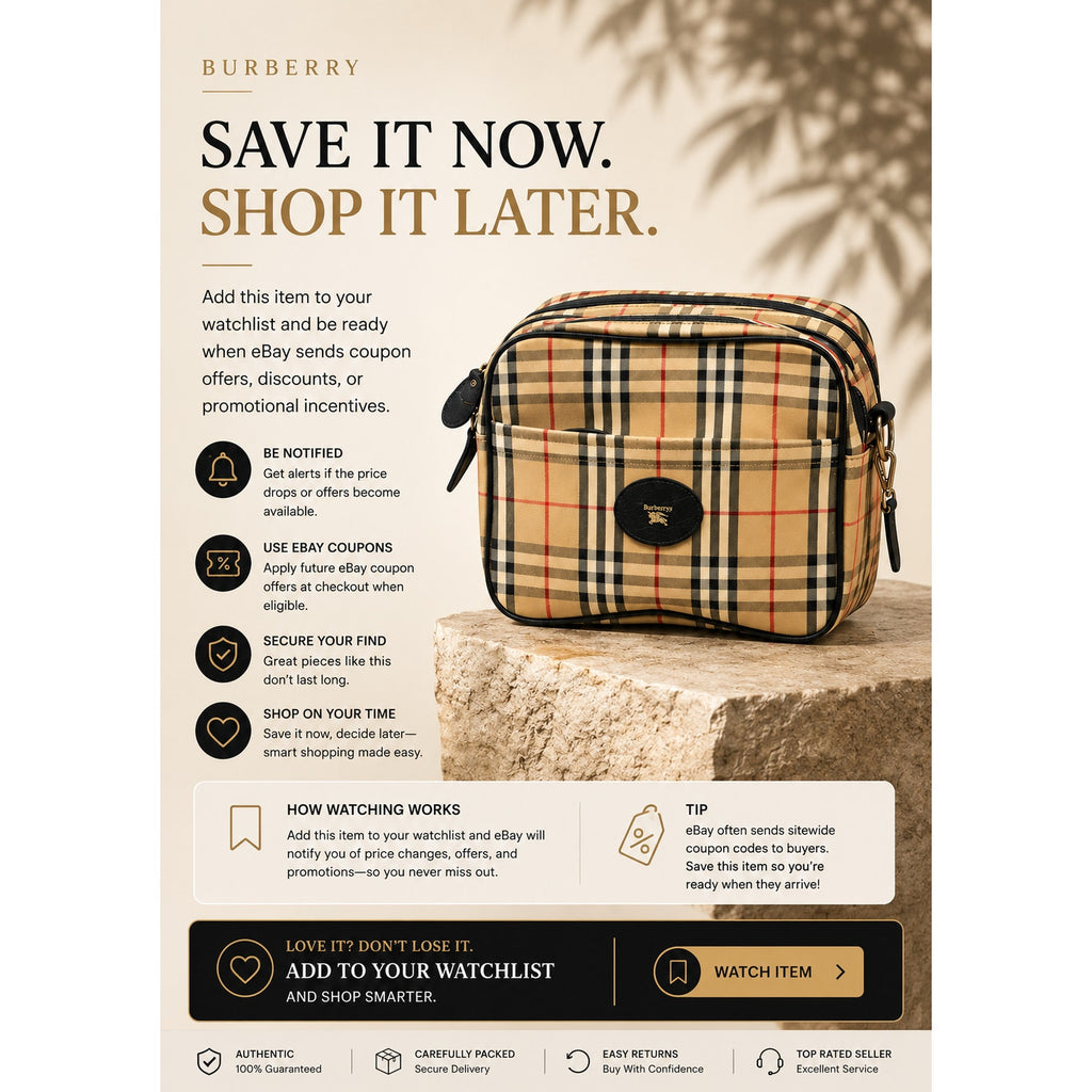 Burberry Nova Check Messenger Bag Coated Canvas Leather Crossbody