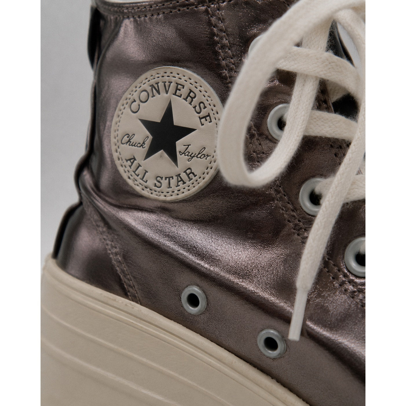 Converse Chuck 70 De Luxe Heel Women 5.5 Metallic Gunmetal A09896C