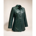 Leather Jacket Women Linea by Louis Dell Olio Green XL NWT Classic Fit