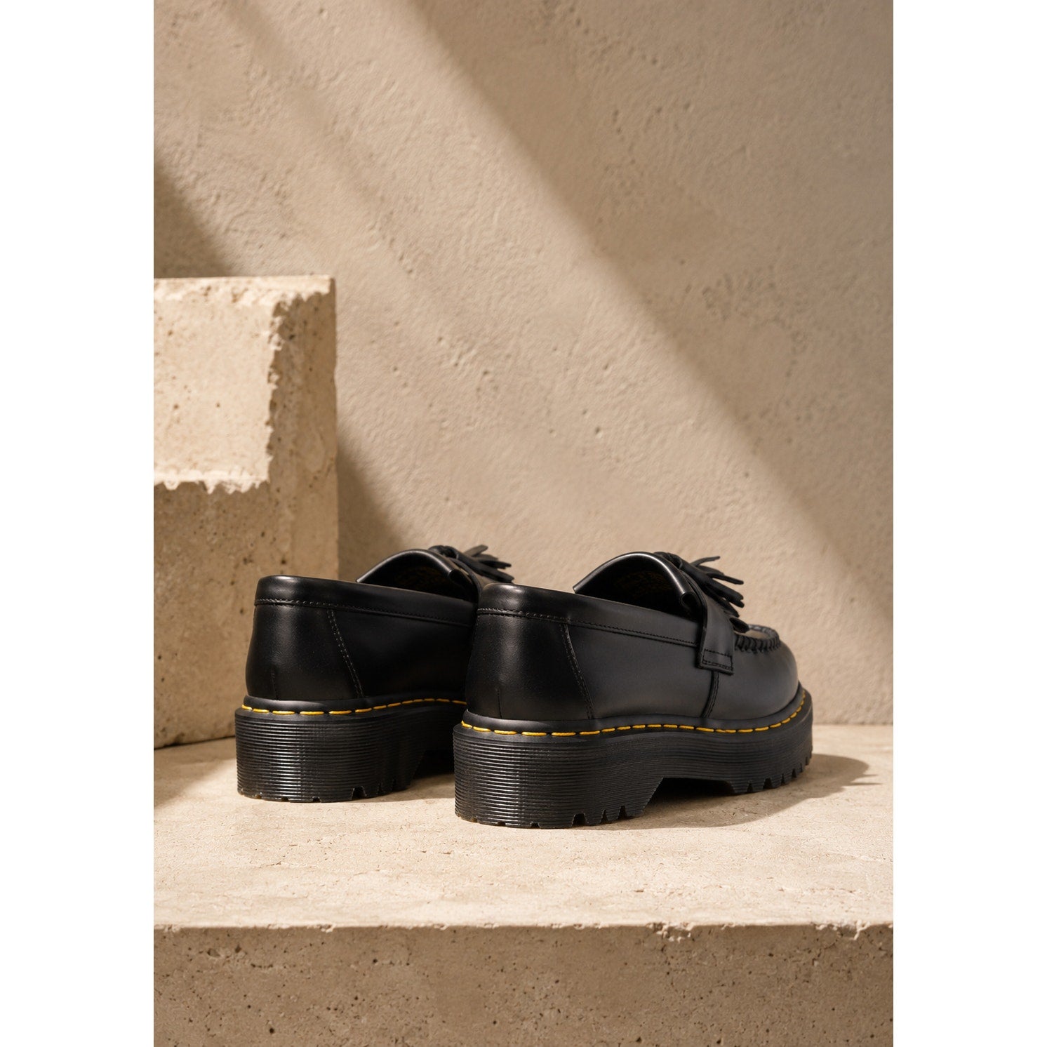 Dr. Martens Adrian Quad Leather Platform Tassel Loafers Black Women’s 9