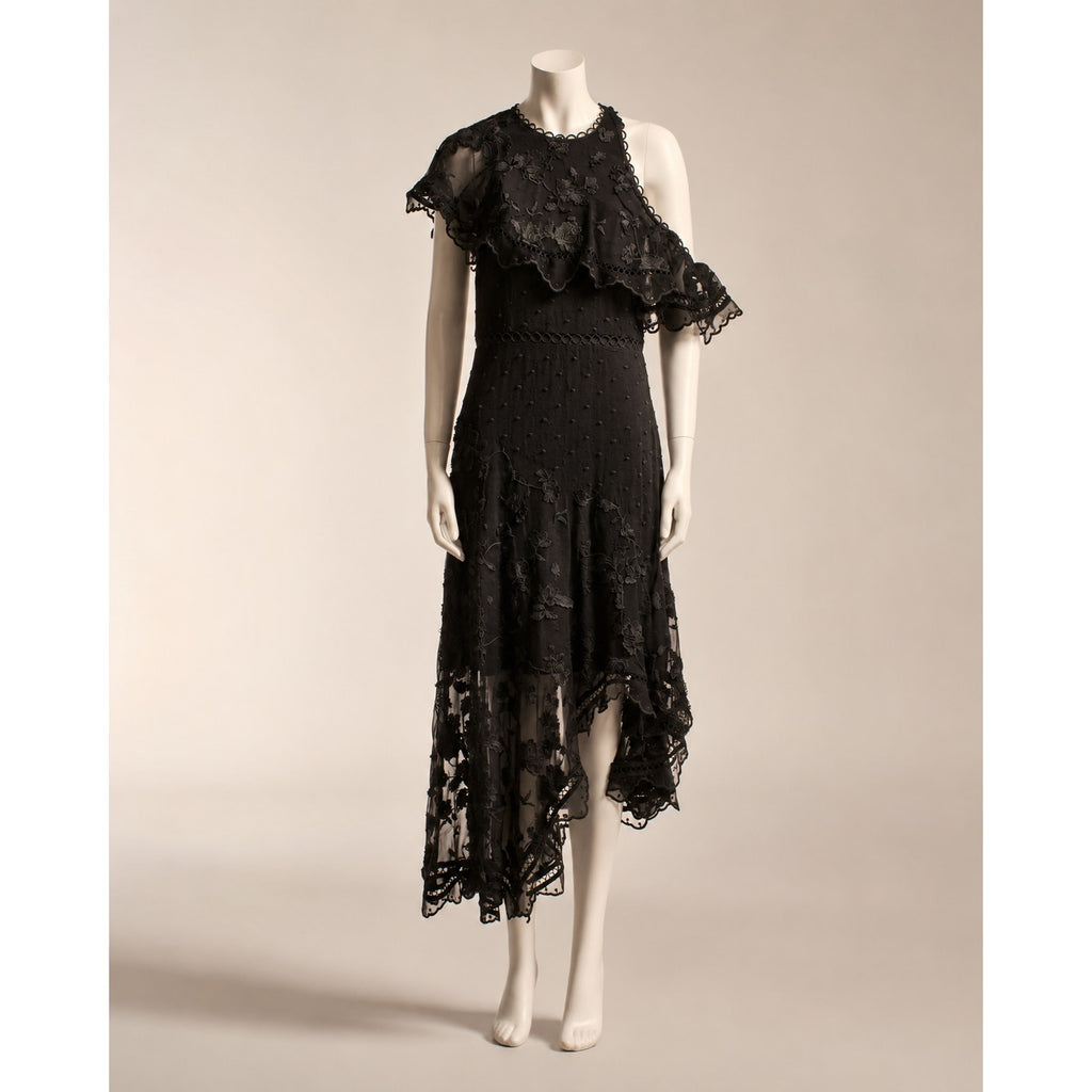 Zimmermann Silk Long Dress Black Size L / 3 Lace Evening Gown