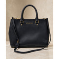 Michael Kors Sutton Medium Saffiano Leather Satchel Navy Blue