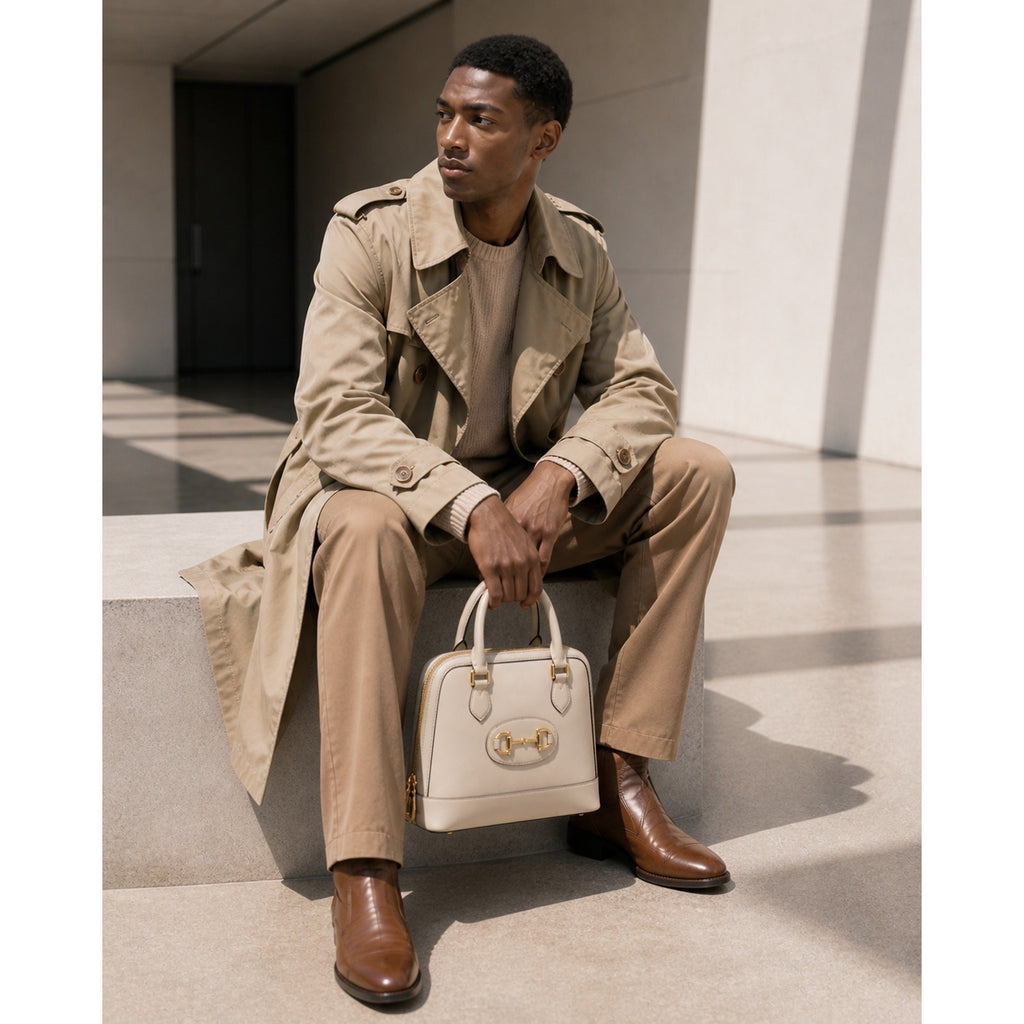 Gucci Horsebit 1955 Mini Top Handle Bag Cream Leather Gold