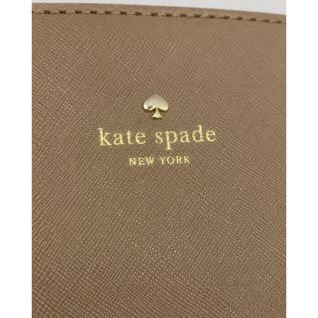 Kate Spade Saffiano Leather Satchel Tote Camel Brown Authenticated