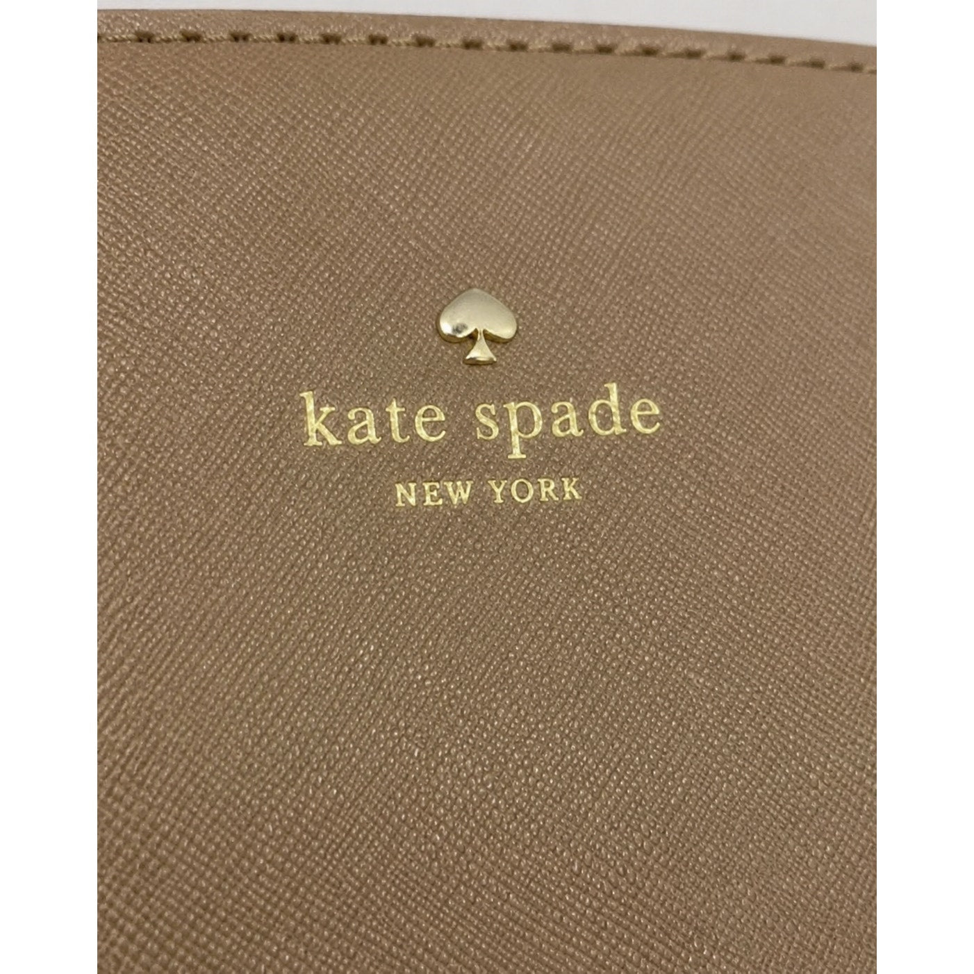 Kate Spade Saffiano Leather Satchel Tote Camel Brown Authenticated