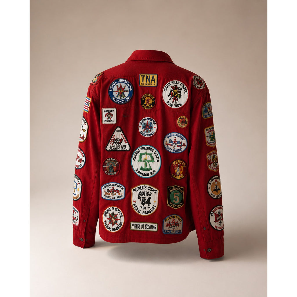 Vintage Golden Line E Clampus Vitus Wool Patch Jacket Red Men’s XL