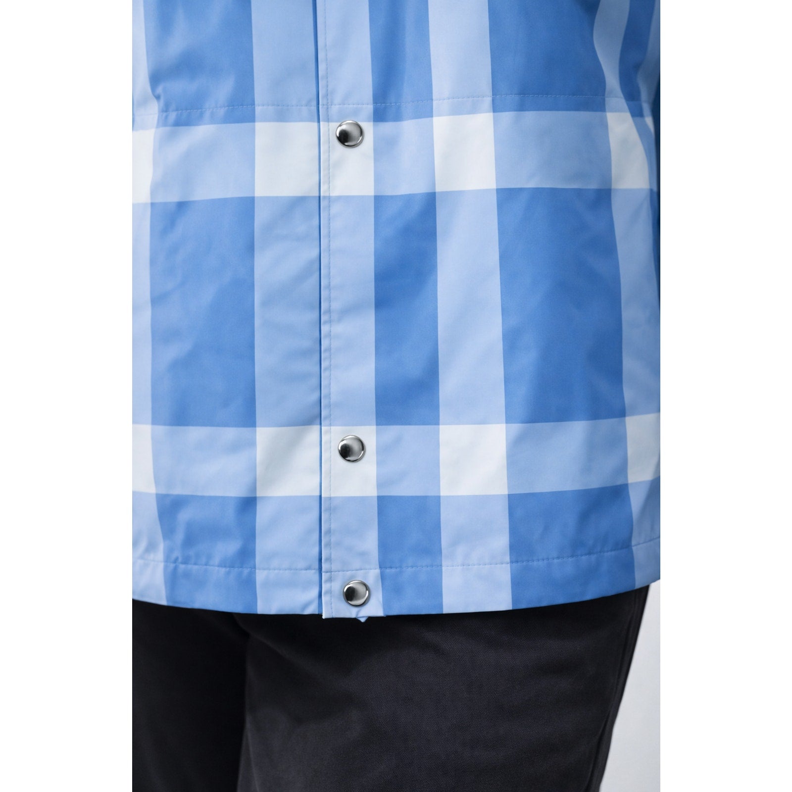 Burberry Coat Blue Nova Check Hooded Jacket XL NWT