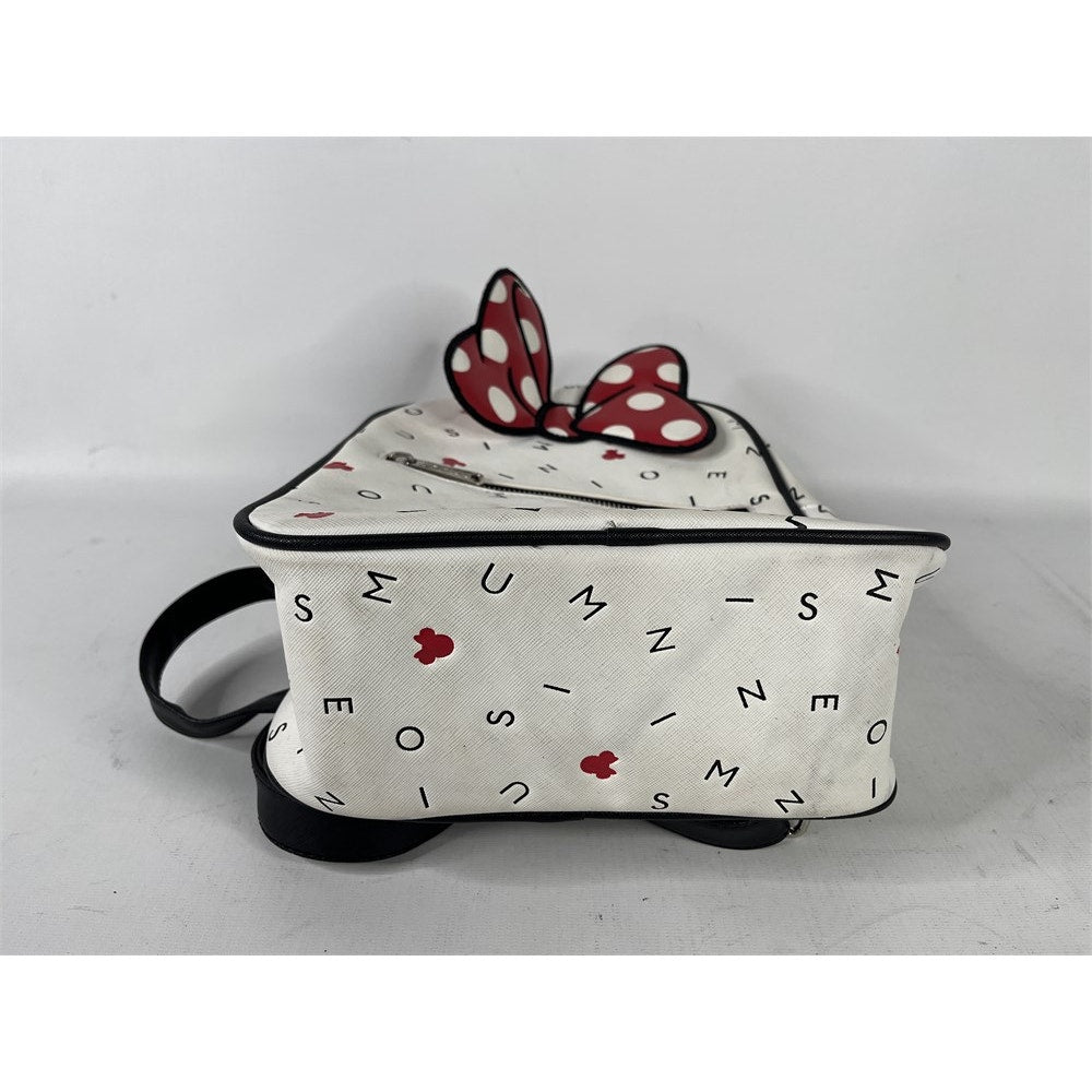 Disney Minnie Mouse Polka Dot Bow Mini Backpack White Red Black Character Bag