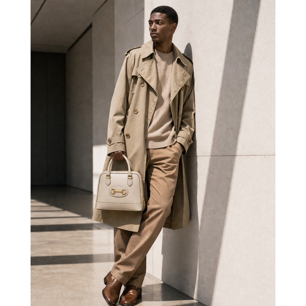 Gucci Horsebit 1955 Mini Top Handle Bag Cream Leather Gold