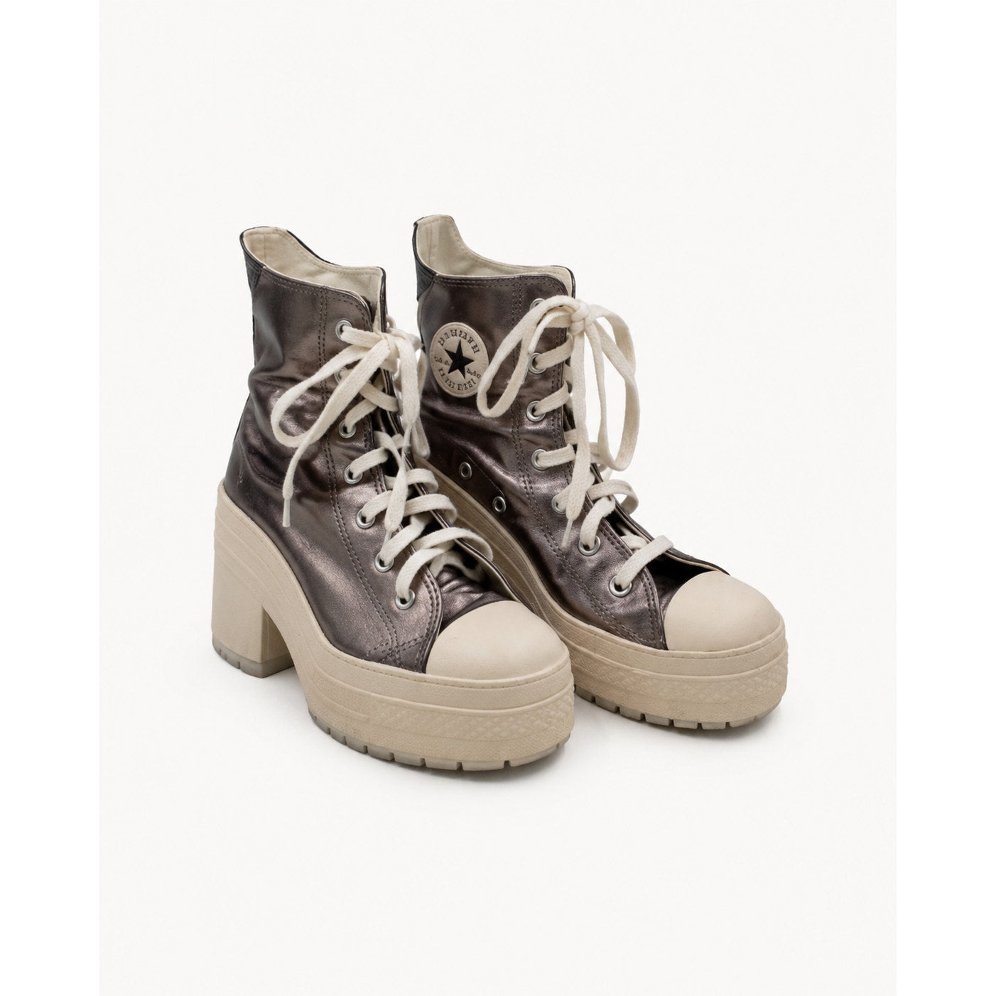 Converse Chuck 70 De Luxe Heel Women 5.5 Metallic Gunmetal A09896C