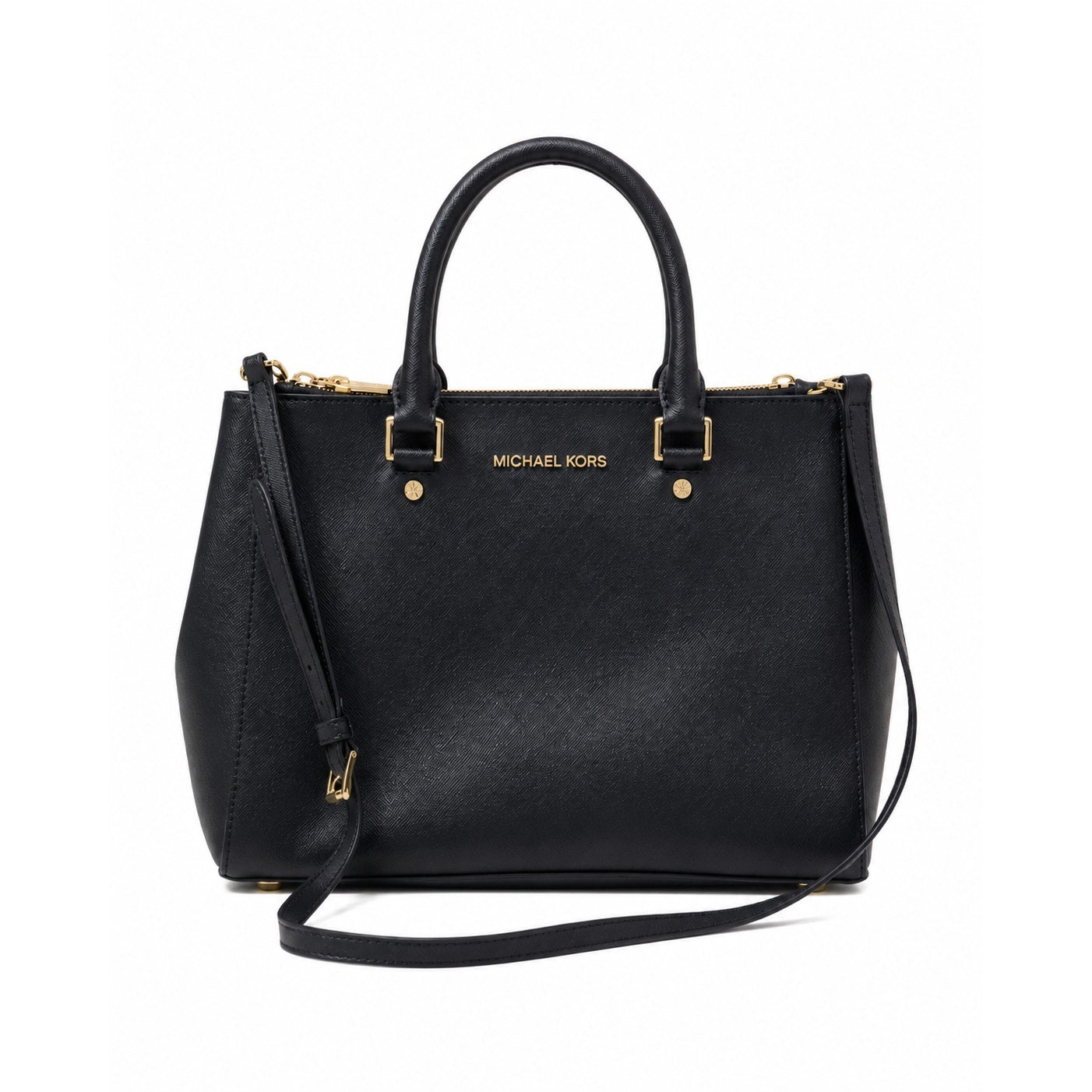 Michael Kors Sutton Medium Saffiano Leather Satchel Navy Blue