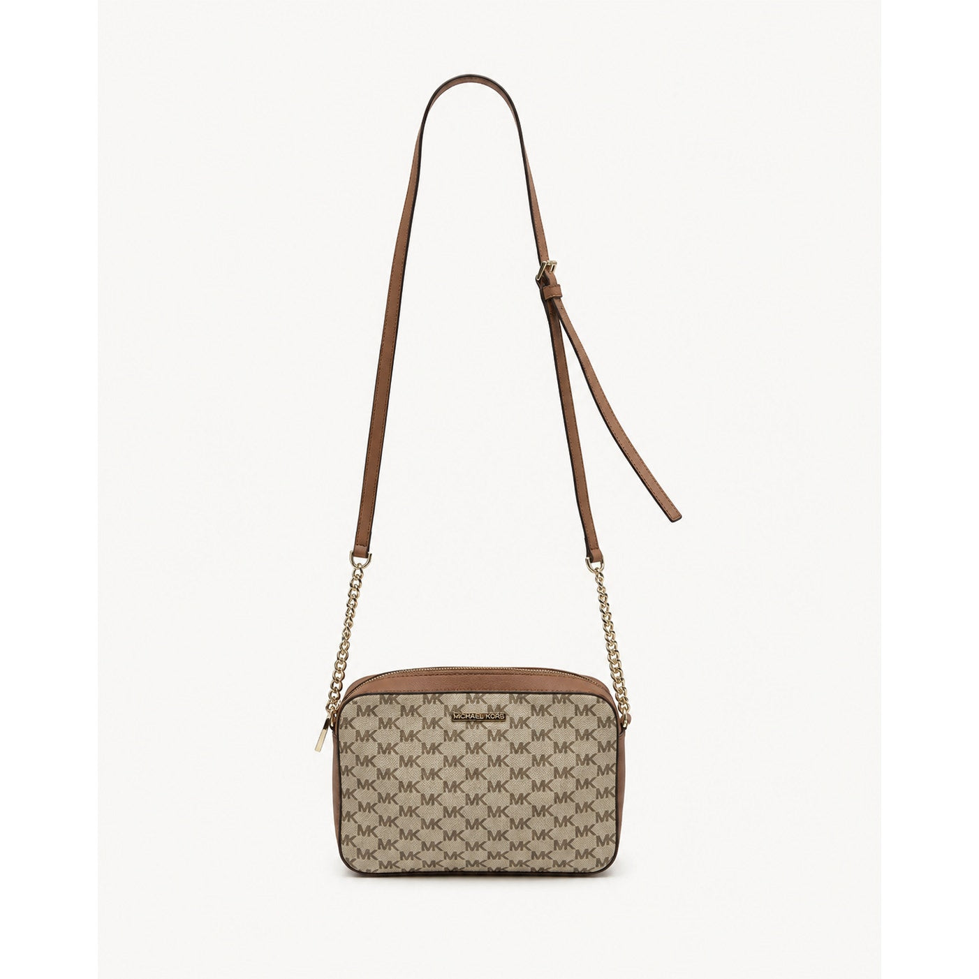 Michael Kors Jet Set Large Vanilla Logo Chain Crossbody Bag