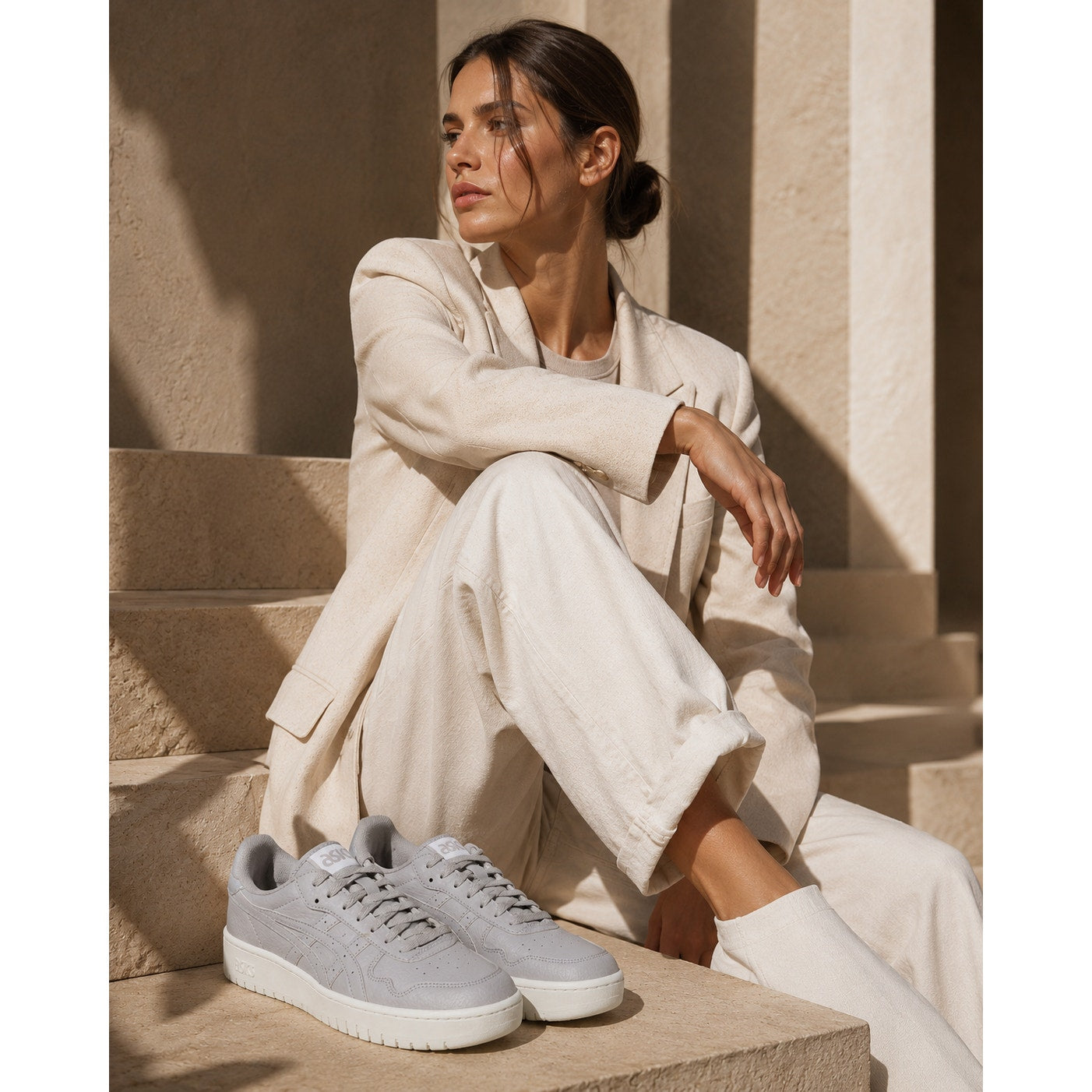 ASICS Japan S PF Platform Sneakers Light Gray Women’s 9 Low Top