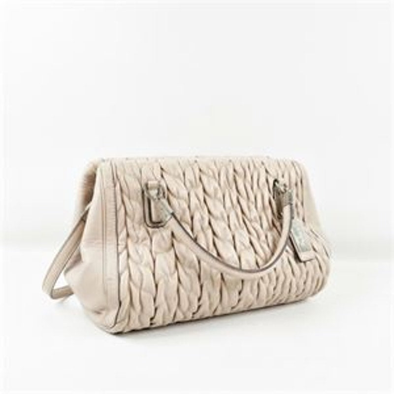 Coach Madison Gathered Chevron Leather Madeline East West Shoulder Bag